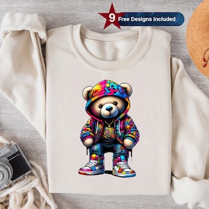 Teddy Bear Png,Teddy Bear Clipart,Png designs for shirt,Hiphop png,Sublimation Design, shirt designs, t-shirt designs,Teddy Bear for dtf png