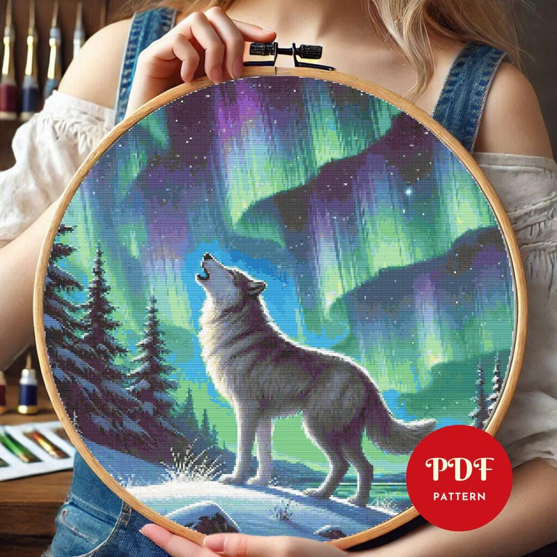 Wolf Cross Stitch - Etsy