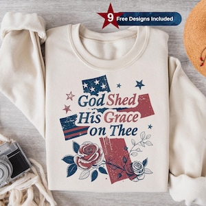 Religious Patriotic Cross Png, Sublimation Design, Clipart Png, God Bless America Shirt, Trendy Png, T-Shirt Design,Instant Download Png,DTF