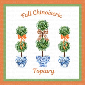 Herfst vormsnoei PNG-bundel met chinoiseriebakken en seizoensstrikken, digitale download voor sublimatie of printen en knippen, herfst clipart