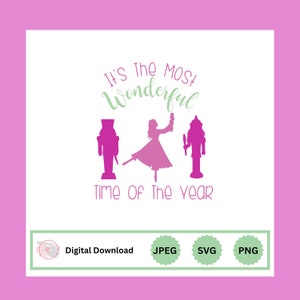Arquivo de corte SVG encantador de quebra-nozes Ballet para máquinas de corte Cricut ou Silhouette, Natal, Clara e Quebra-nozes, download instantâneo