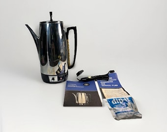 Vtg Westinghouse Stainless Steel Coffeemaker 10 Cup Model HP37 New With Box