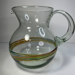 Vintage hand blown pitcher