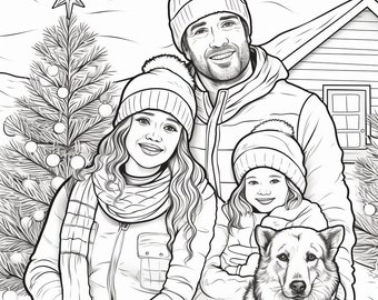 8 Christmas Coloring Pages - Instant Digital Downloads