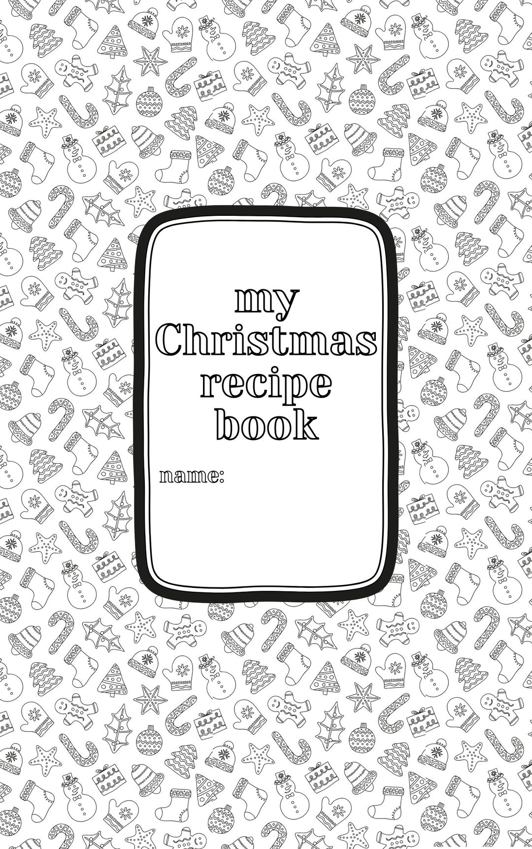 Kids' Christmas Recipe Book/coloring Pages Printable Digital Downloads
