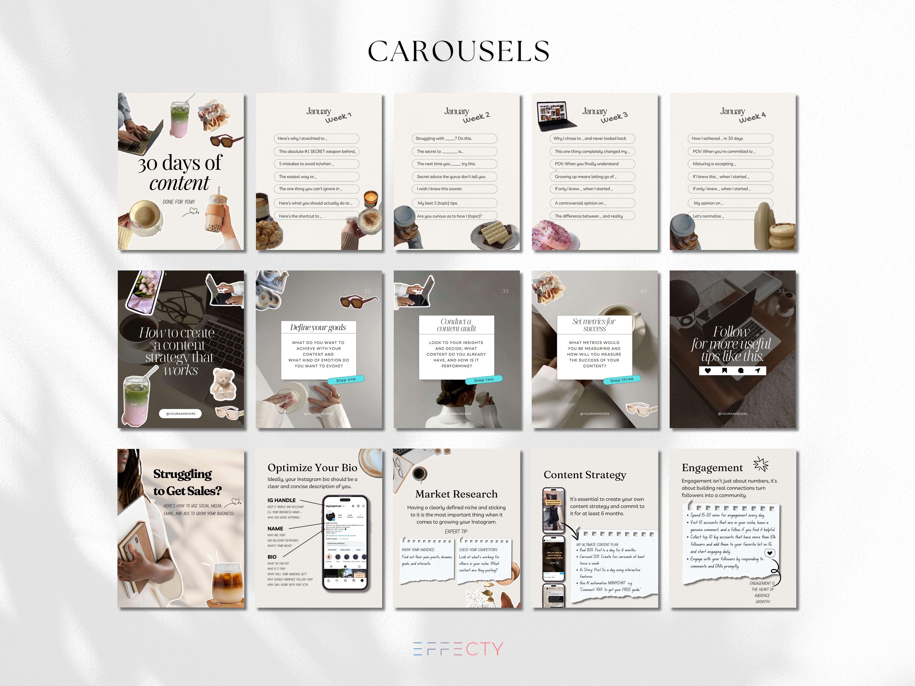 Social Media Manager Template Aesthetic Canva Templates for Coaches ...