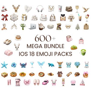 iOS 18 Aesthetic Emoji Sticker Pack Mega Bundle Emoji Pack Aesthetic iMessage Instagram iPhone Apple Cute Clean Aesthetic Emoji Combinations