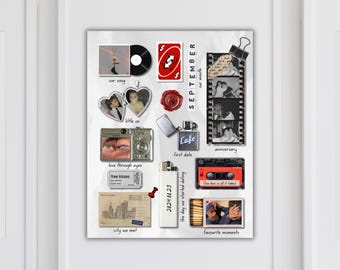 Editable Matchbook Poster Template Blank Matchbook Template Matchbox Art Anniversary Gift Download Printable Wall Art Custom Wall Art