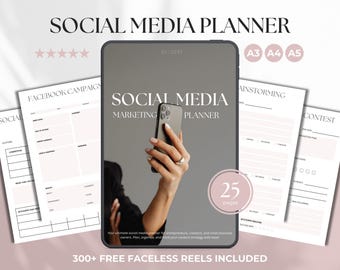 Calendario de contenido para planificación de marketing en redes sociales, estrategia empresarial (descarga digital editable en Canva)
