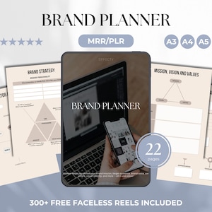 Markenstratege Planer für Unternehmer MRR PLR Digitaler Planer Business Canva Template Bearbeitbarer Business Planner Entrepreneurs Toolkit