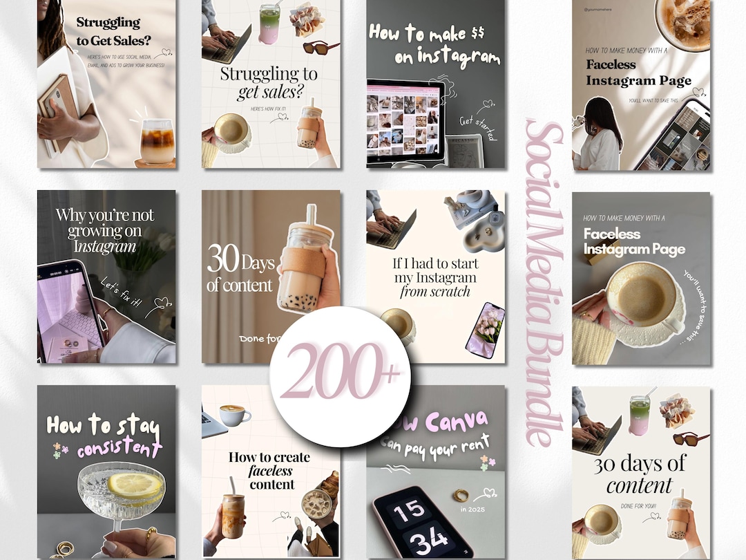 Social Media Manager Template Aesthetic Canva Templates for Coaches ...