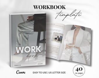Coaching Workbook Template Canva | 40 Page Editable Ebook for Coaches  Online Businesses Guide
