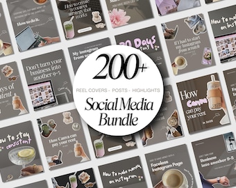 Social Media Manager Template Dark Aesthetic Canva Templates Social Media Marketing Portrait Instagram Post Templates Carousel Posts