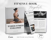 Fitness Ebook Template: 70-Page Canva Workbook for Coaches (Digital Download)