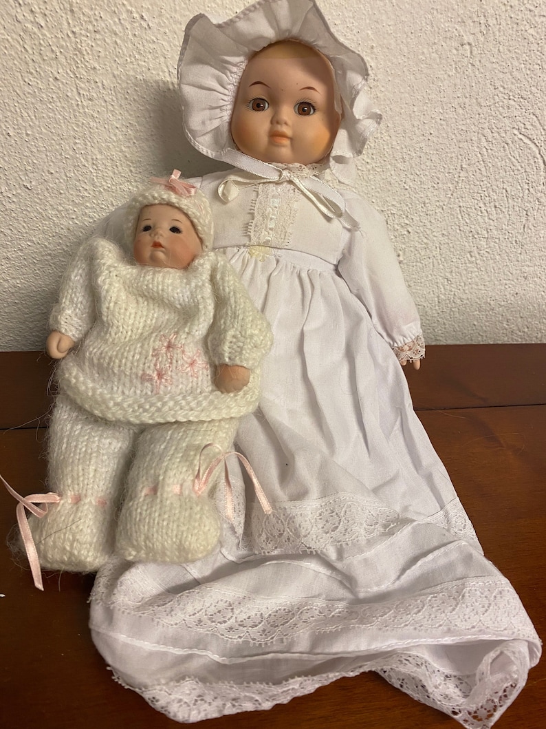 Antique Byelo Bisque Head Baby Doll 11 Tall. All Original. Around 1900