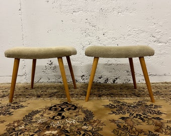 Vintage Danish teak stools, 1960s, set of 2