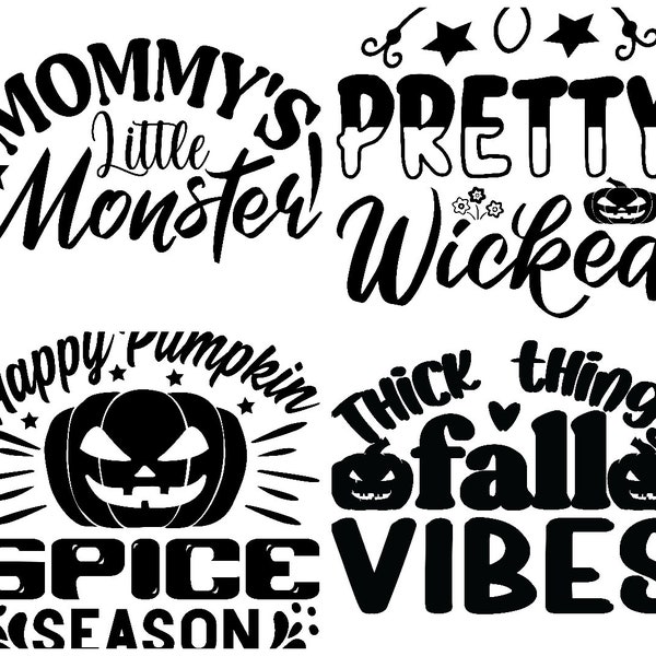 Mommy's Little Monster,4 PNG FİLE,Pretty Wicked,Happy Pumpkin Spice Season,Thick Things Fall Vibes,Pumpkin Png,for him gift