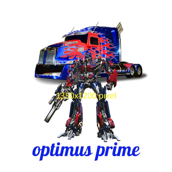 Optimus Prime png,robot leader,robot king,digital download, print brave leader Autobots,Transformers png,blue giant truck,crusher truck