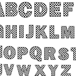 Racing Checkered Alphabet and Numbers Svg png bundle,Checkered Letters svg, Racing Checkered Svg,Racing Number Alphabet svg,Trendy Boys svg