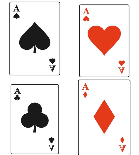 Playing Cards 4 Png,poker Playing Cards Red Heart,black Heart