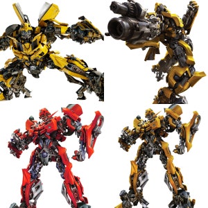 Bumblebee png, Bumblebee bundle,4 png file,clipart, Bumblebee, red Bumblebee,transformers,superhero,robot png,digital Download,yellow Robot,