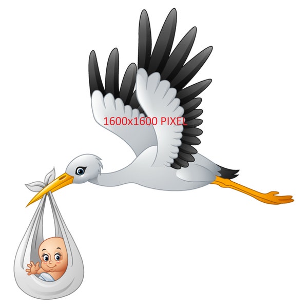 stork png, stork brought you, flying animals, baby png, stork beak, winged animal,digital,newborn baby,baby room, wall decoration,cute stork