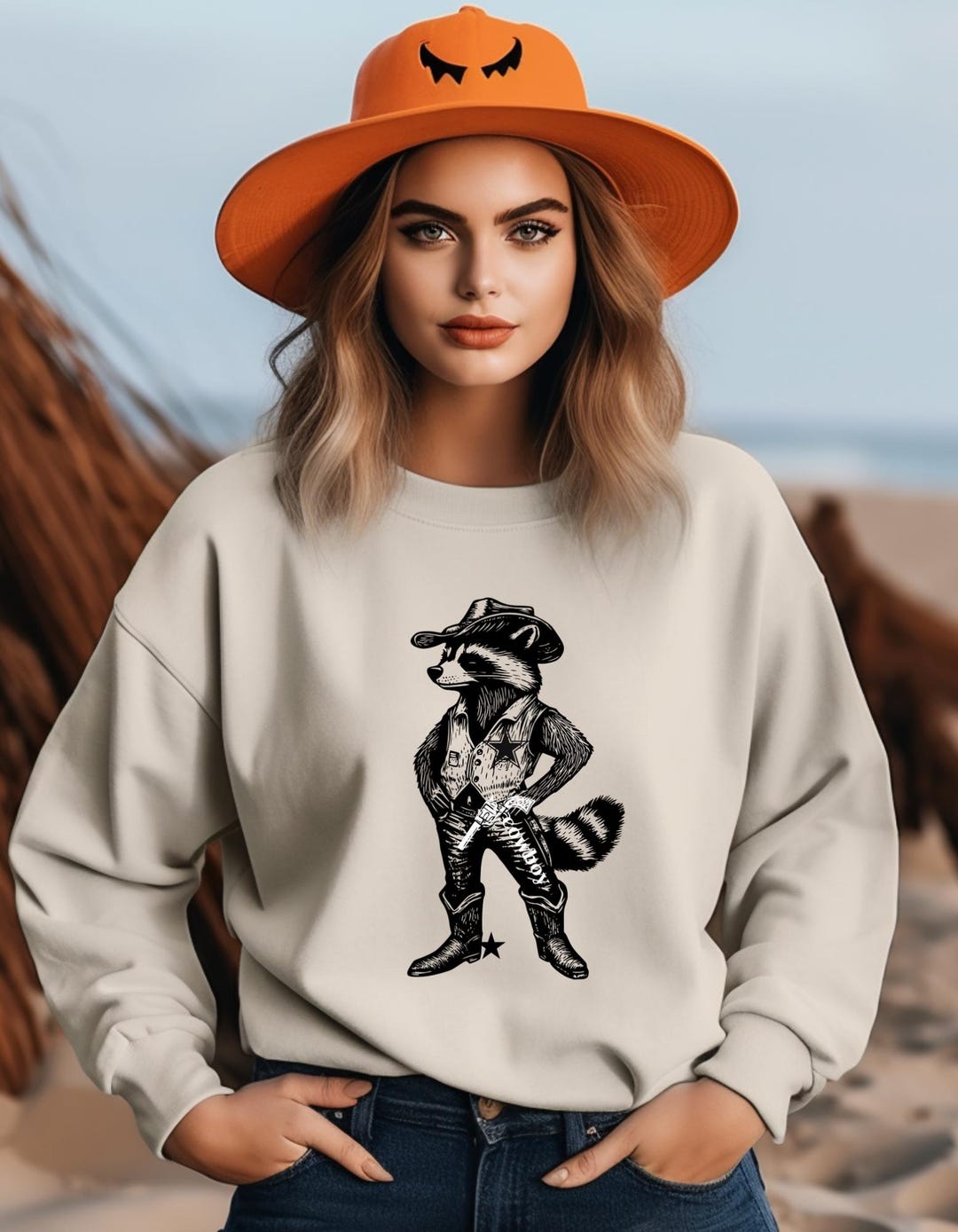 Western Raccoon PNG, Vintage Distressed Animal Lover Designs, Trash ...