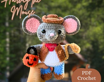 Cowboy Mouse Crochet Pattern: Harvey the Halloween Sheriff Amigurumi (PDF Pattern)