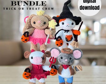 Halloween Amigurumi Crochet Pattern Bundle: Trick or Treat Crew (PDF Pattern)