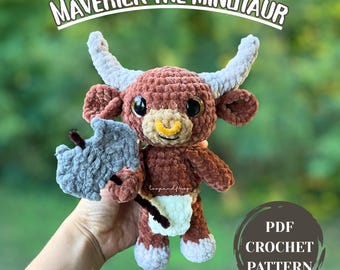 Minotaur Crochet Pattern: Maverick Amigurumi, Greek Mythology (PDF Pattern)