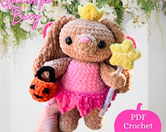 Fairy Bunny Crochet Pattern: Glimmer the Halloween Rabbit Amigurumi (PDF Pattern)