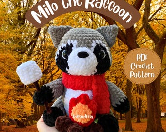 Milo the Raccoon Crochet Pattern: Camping Amigurumi (PDF Pattern)