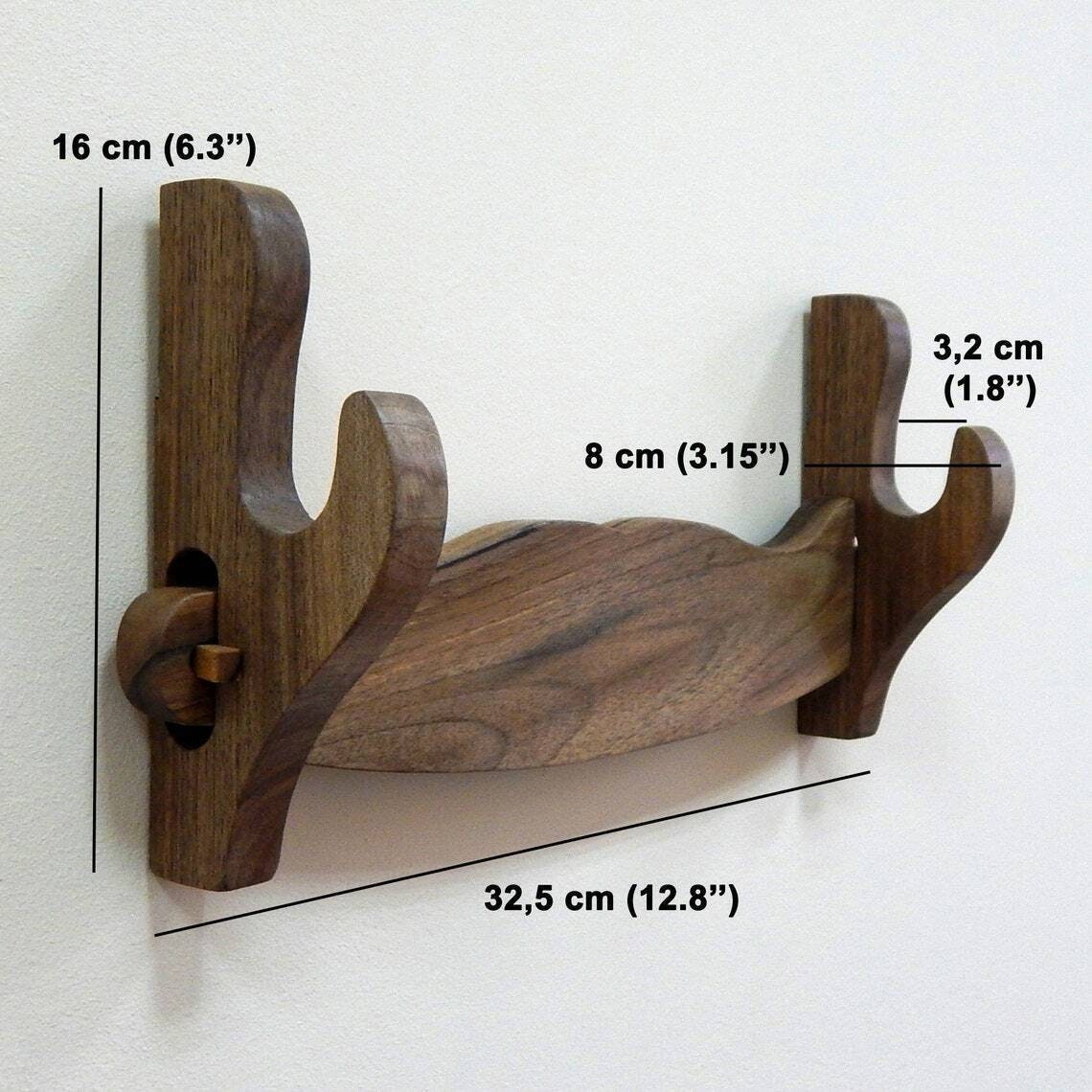 Bokken Rack Wooden Wall Mounted Sword Katana Bokken Rack Walnut Wood 1 Layer - Etsy