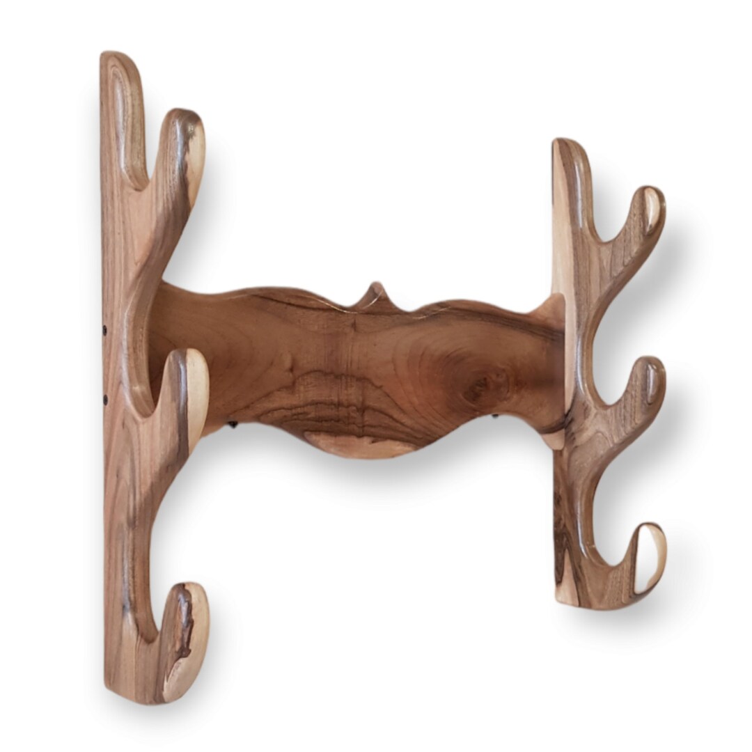 Wooden Wall Stand for Swords, Ax, Rifle Natural Wood Walnut 3 Layers Etsy