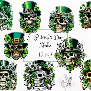 St. patrick's Day Schädel: St. patrick's Day Schädel png, St. patrick's Day Schädel Clip Art, transparente Hintergründe.
