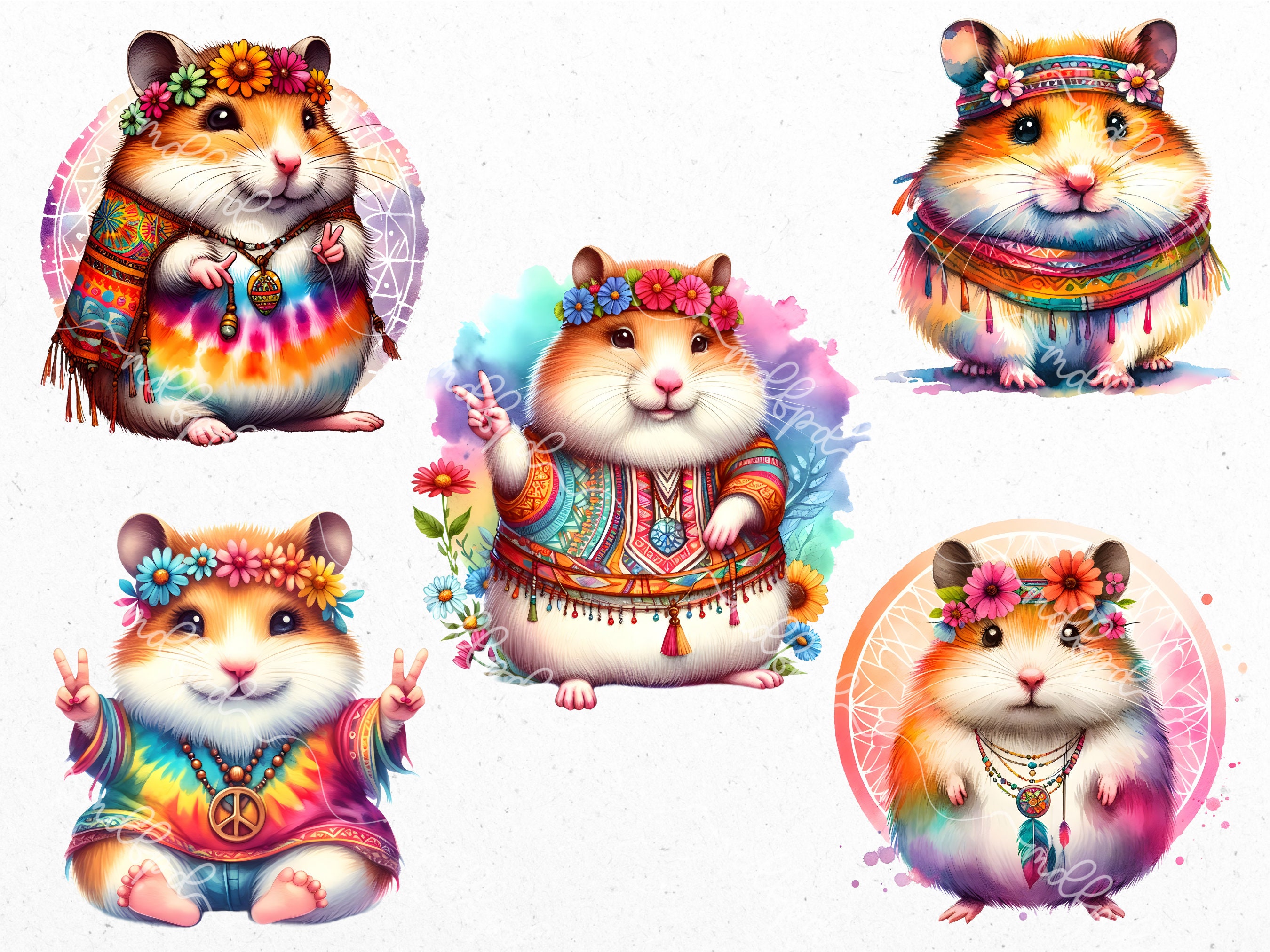 Curated visual reference: Boho Hippy Hamsters Bohemian Hippy Style Hamsters Clip Art Bohemian Photo Inspiration