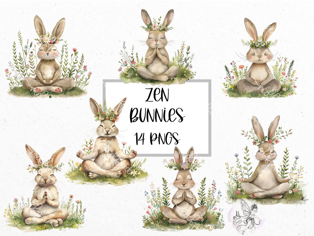 Wise Zen Rabbit Zen Bunnies: Zen Bunnies Clip Art, Zen Bunnies Pngs, Meditating Bunnies ...