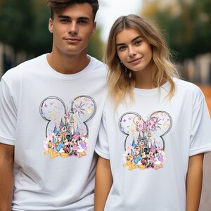 Disney Watercolor Castle Shirt, Mickey & Friends T-shirt, Disney Castle, Disney Family Shirt, Disney Trip Shirt, Family Vacation Tee