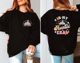 In My Auntie Era Sweatshirt, Custom Disney Aunt Sweater, Ears Hoodie for Auntie, Retro Aunt Sweater, Disneyland Gift Vintage Aunt 2024 Shirt