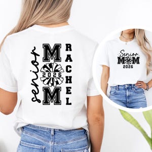 Custom Senior Cheer Mom Shirt 2026, Class Of 2026 Cheer Mom Tee, Game Day Cheerleader Mom Gift, Personalized Cheer Mama T-Shirt, Cheer Mom