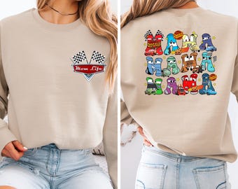 Cars Mama Sweatshirt, McQueen Matter Cars Mom Life Mother's Day Hoodie, Pixar Cars Family Trip Mom Crewneck, Cars Fans,Disneyland Mom Hoodie
