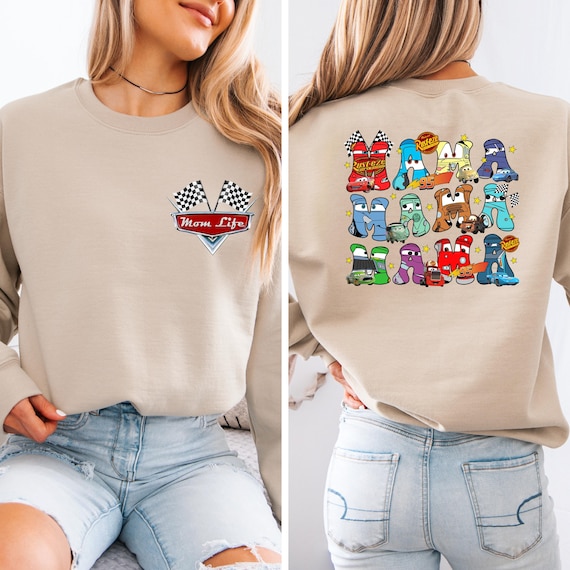 Cars Mama Sweatshirt, McQueen Matter Cars Mom Life Mother's Day Hoodie, Pixar Cars Family Trip Mom Crewneck, Cars Fans,Disneyland Mom Hoodie