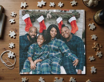 Personalized Christmas Puzzle For Grandma & Grandpa | Custom Family Photo Puzzle | Holiday Keepsake | Christmas Gift