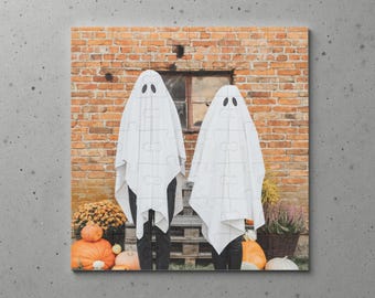 Personalized Halloween Photo Puzzle | Custom Spooky Jigsaw Puzzle | Family Halloween Gift | Pumpkin Keepsake | Fall Activity