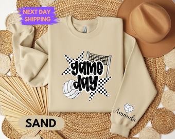 Game Day Volleyball Sweatshirt, Volleyball Mom Hoodie, Game Day Sweater, Volleyball Shirt, Game day Apparel, School Spirit, Gameday Crewneck