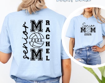 Custom Senior Volleyball Mom Shirt, Class of 2027, 2028 Tee