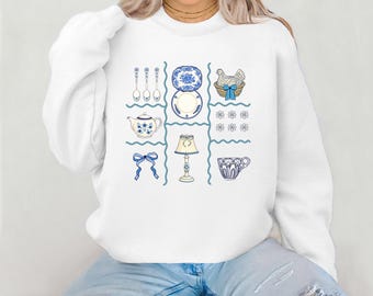 Grandma Kitchen Sweatshirt | Cottage Core Kitchen Icons Sweater | Vintage Retro Thrift | Cozy Homemaker Pullover | Rustic Cottagecore Gift