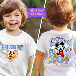 Custom Mickey Birthday Boy Shirt, Disney Birthday Kids Shirt, Mickey Mouse Birthday Tee