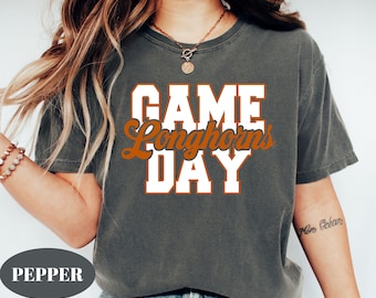 Comfort Colors® Longhorns Football Art Shirt, Longhorn Game Day Spirit Shirt, Alright Texas Shirt, Longhorn Spirit Shirt, Longhorns Football