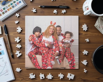 Custom Christmas Puzzle | Personalized Holiday Photo Puzzle | Christmas Gift | Family Activity | Jigsaw Puzzle Keepsake